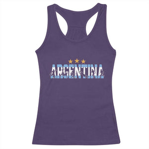 Proud Argentina Futbol Supporter National Pride Gift Racerback Tank Top