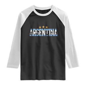 Proud Argentina Futbol Supporter National Pride Gift Raglan Shirt