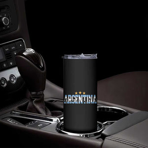 Proud Argentina Futbol Supporter National Pride Gift Skinny Tumbler