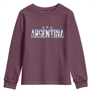 Proud Argentina Futbol Supporter National Pride Gift Youth Sweatshirt