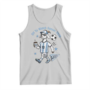 Funny Goat Football Lover Tank Top Off To Watch Argentina Soccer 2026