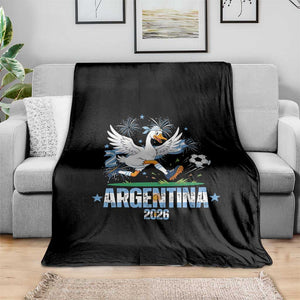 Funny Argentina Soccer Goose Throw Blanket Football Fan Graphic