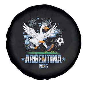 Funny Argentina Soccer Goose Spare Tire Cover Football Fan Graphic
