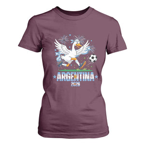 Funny Argentina Soccer Goose T Shirt For Women Football Fan Graphic