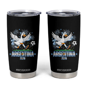 Funny Argentina Soccer Goose Tumbler Cup Football Fan Graphic