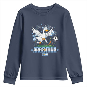 Funny Argentina Soccer Goose Youth Sweatshirt Football Fan Graphic