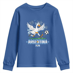 Funny Argentina Soccer Goose Youth Sweatshirt Football Fan Graphic
