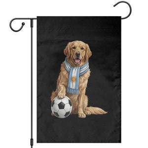 Golden Retriever Soccer Fan Garden Flag Argentina Football Pride