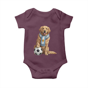 Golden Retriever Soccer Fan Baby Onesie Argentina Football Pride