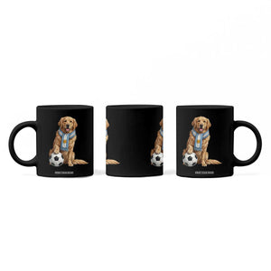 Golden Retriever Soccer Fan Coffee Mug Argentina Football Pride