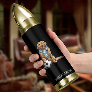 Golden Retriever Soccer Fan Bullet Tumbler Argentina Football Pride