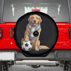 Golden Retriever Soccer Fan Spare Tire Cover Argentina Football Pride
