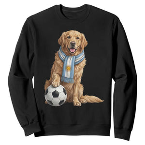 Golden Retriever Soccer Fan Sweatshirt Argentina Football Pride