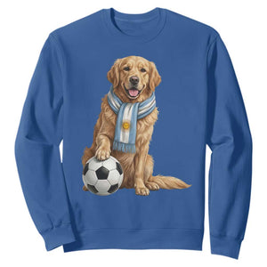 Golden Retriever Soccer Fan Sweatshirt Argentina Football Pride