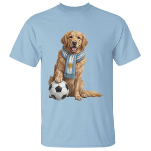 Golden Retriever Soccer Fan T Shirt Argentina Football Pride