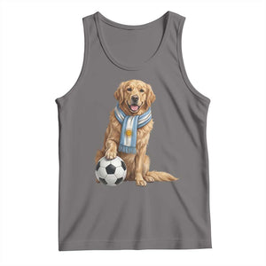 Golden Retriever Soccer Fan Tank Top Argentina Football Pride