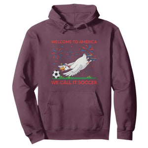 Funny USA Goose Football Hoodie Welcome To America We Call It Soccer