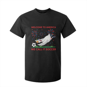 Funny USA Goose Football T Shirt For Kid Welcome To America We Call It Soccer