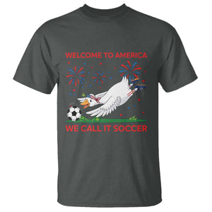 Funny USA Goose Football T Shirt Welcome To America We Call It Soccer