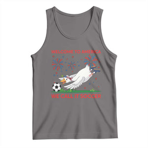 Funny USA Goose Football Tank Top Welcome To America We Call It Soccer