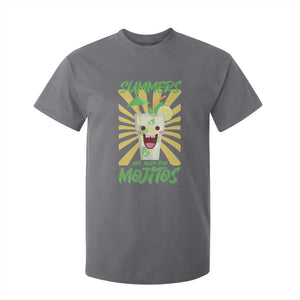 Summers Are Made For Mojitos T Shirt For Kid Funny Vacation Cocktail TS12 Charcoal Print Your Wear