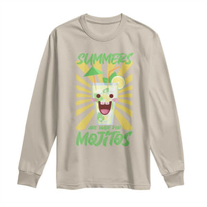 Summers Are Made For Mojitos Long Sleeve Shirt Funny Vacation Cocktail TS12 Sand Print Your Wear
