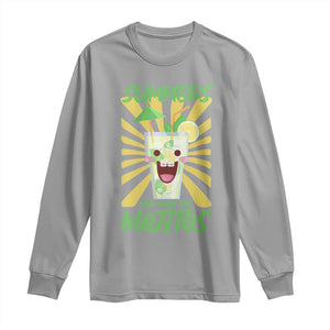 Summers Are Made For Mojitos Long Sleeve Shirt Funny Vacation Cocktail TS12 Sport Gray Print Your Wear