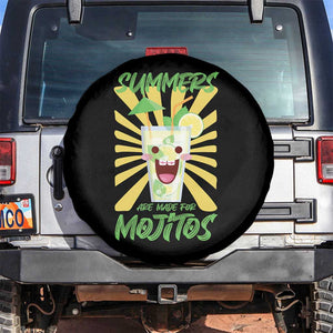 Summers Are Made For Mojitos Spare Tire Cover Funny Vacation Cocktail TS12 No hole Black Print Your Wear