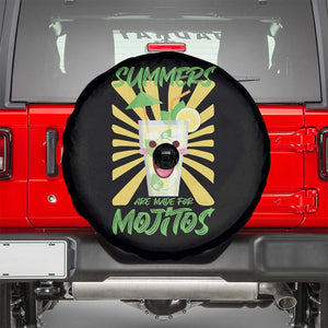 Summers Are Made For Mojitos Spare Tire Cover Funny Vacation Cocktail TS12 Black Print Your Wear
