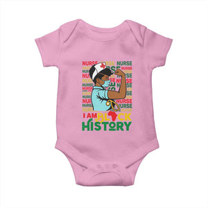 Nurse African American Baby Onesie I Am Black History Strong Feminism TS12 Light Pink Print Your Wear