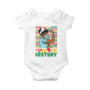 Nurse African American Baby Onesie I Am Black History Strong Feminism TS12 White Print Your Wear