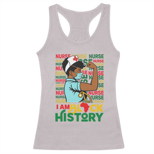 Nurse African American Racerback Tank Top I Am Black History Strong Feminism TS12 Ice Gray Print Your Wear