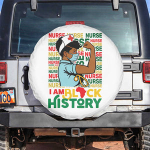 Nurse African American Spare Tire Cover I Am Black History Strong Feminism TS12 No hole White Print Your Wear