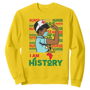 Nurse African American Sweatshirt I Am Black History Strong Feminism TS12 Daisy Print Your Wear