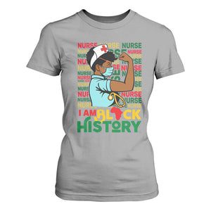 Nurse African American T Shirt For Women I Am Black History Strong Feminism TS12 Sport Gray Print Your Wear