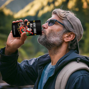 Funny Christmas Cat 4 in 1 Can Cooler Tumbler Meowy Catmas Santa Sleigh Xmas TS12 Print Your Wear