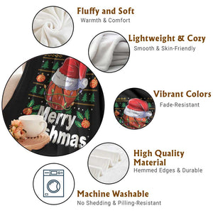 Basketball Christmas Throw Blanket Funny Merry Swishmas Sports TS12 Print Your Wear
