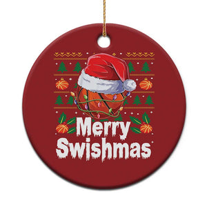 Basketball Xmas Christmas Ornament Funny Merry Swishmas Sports TS12 Print Your Wear