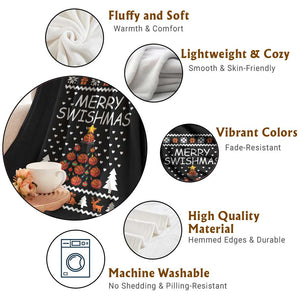 Basketball Merry Swishmas Throw Blanket Christmas Tree Sports TS12 Print Your Wear