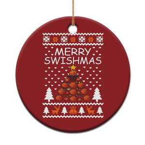 Basketball Merry Swishmas Christmas Ornament Xmas Tree Sports TS12 Print Your Wear