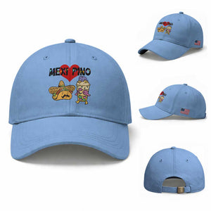 Mexican Filipino Food Lover Baseball Cap Tacos Lover And Halo Halo TS12 Baseball Cap Universal Fit Light Blue Print Your Wear