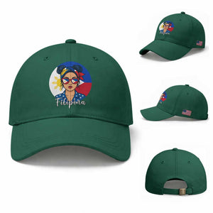Philippines Girl Filipina Baseball Cap Flag Filipino Pride TS12 Baseball Cap Universal Fit Irish Green Print Your Wear