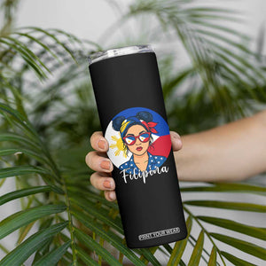 Philippines Girl Skinny Tumbler Filipina Philippines Flag Filipino Pride TS12 Print Your Wear