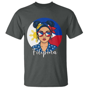 Philippines Girl Filipina T Shirt Flag Filipino Pride TS12 Dark Heather Print Your Wear