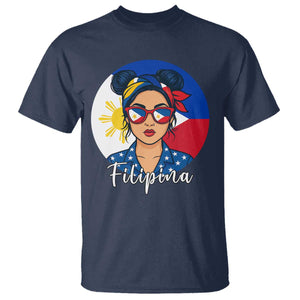 Philippines Girl Filipina T Shirt Flag Filipino Pride TS12 Navy Print Your Wear
