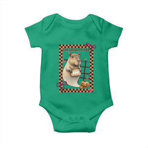 Halloween Capybara Baby Onesie Funny Too Chill To Boo TS12 Irish Green Print Your Wear