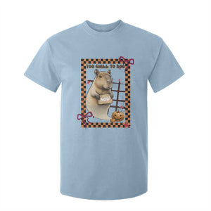 Halloween Capybara T Shirt For Kid Funny Too Chill To Boo TS12 Light Blue Print Your Wear