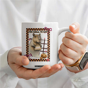 Halloween Capybara Coffee Mug Funny Too Chill To Boo TS12 Print Your Wear