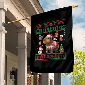 Funny Xmas Garden Flag All I Want For Christmas Is A Capybara TS12 Print Your Wear