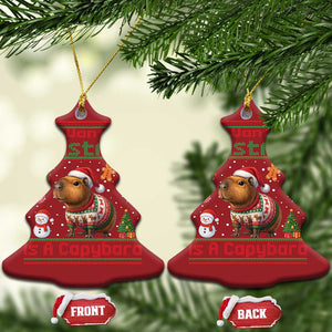 Funny Xmas Christmas Ornament All I Want For Christmas Is A Capybara TS12 Christmas Tree Red Print Your Wear